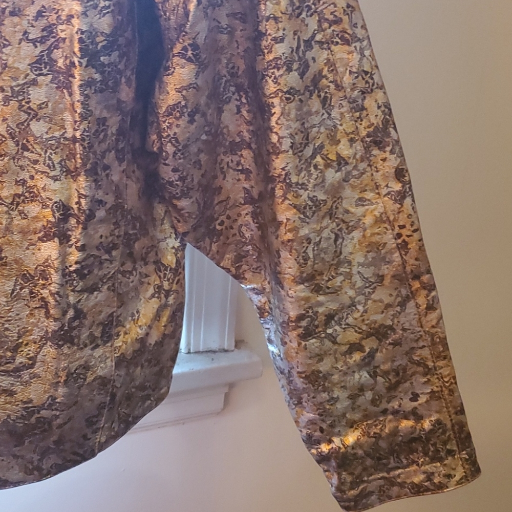 Crop metallic Italian Jacket - Picture 4 of 8